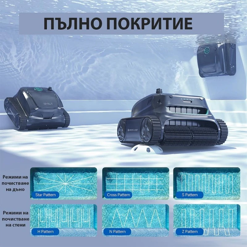 Безкабелен робот за басейни Wybot S2, Двойна филтрация